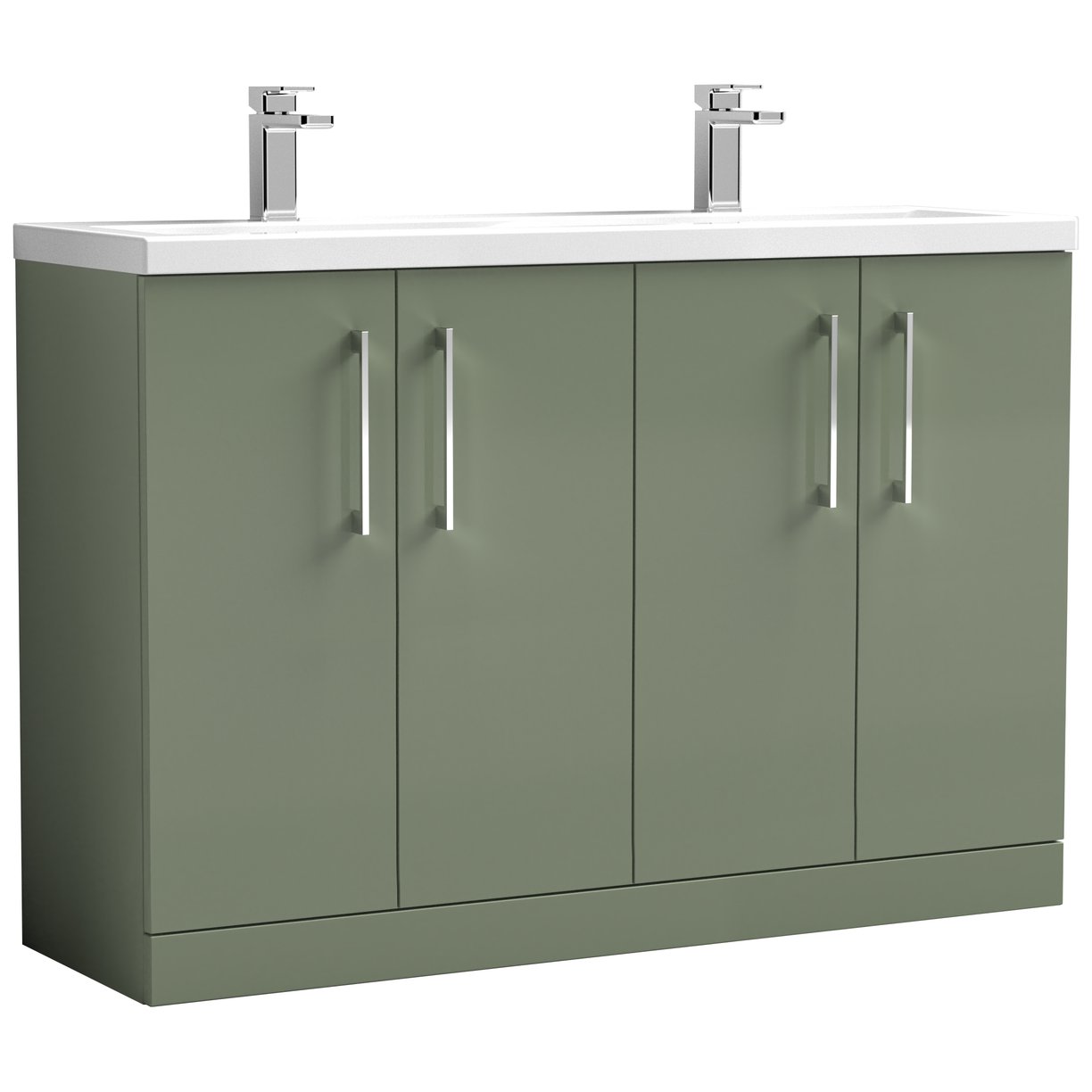 Arno 1200mm Floor Standing 4 Door Vanity Unit & Double Basin