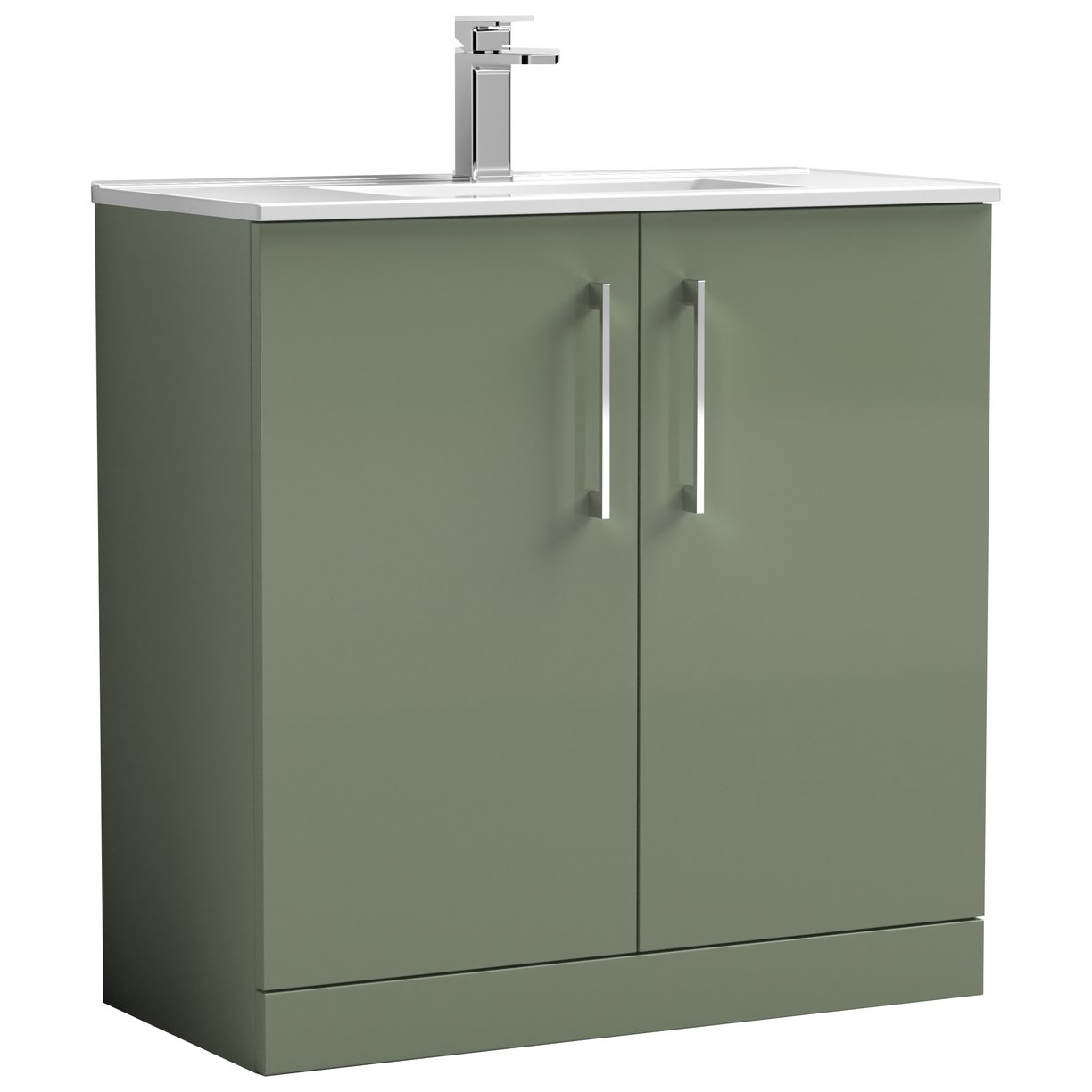 Arno 800mm Floor Standing 2-Door Vanity Unit & Minimalist Ceramic Basin