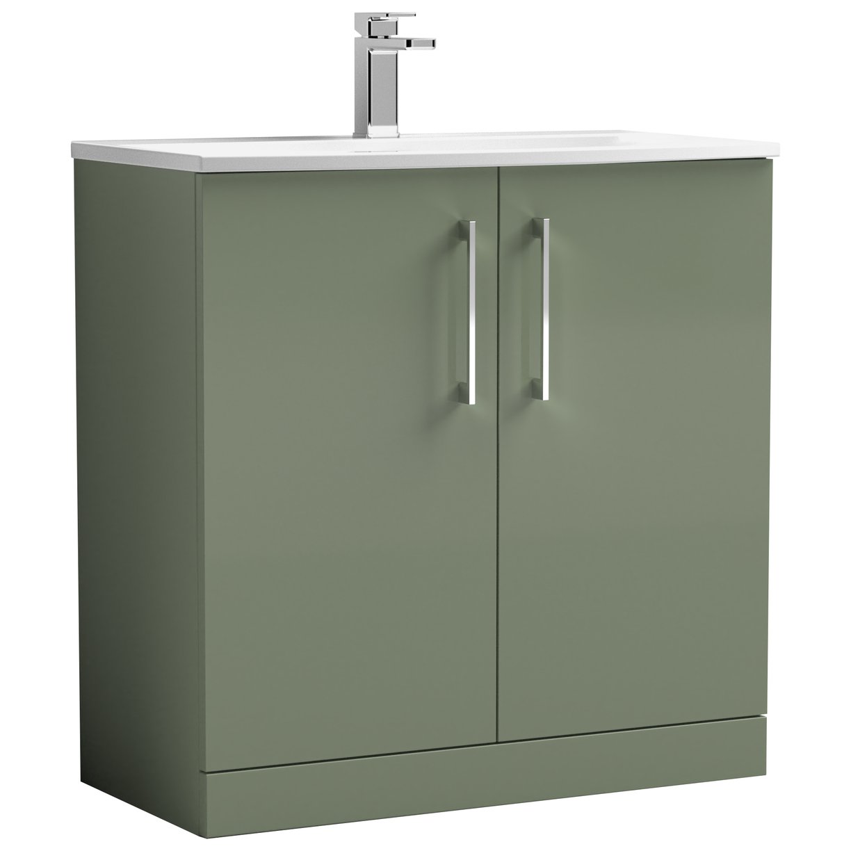 Arno 800mm Floor Standing 2-Door Vanity Unit & Curved Ceramic Basin