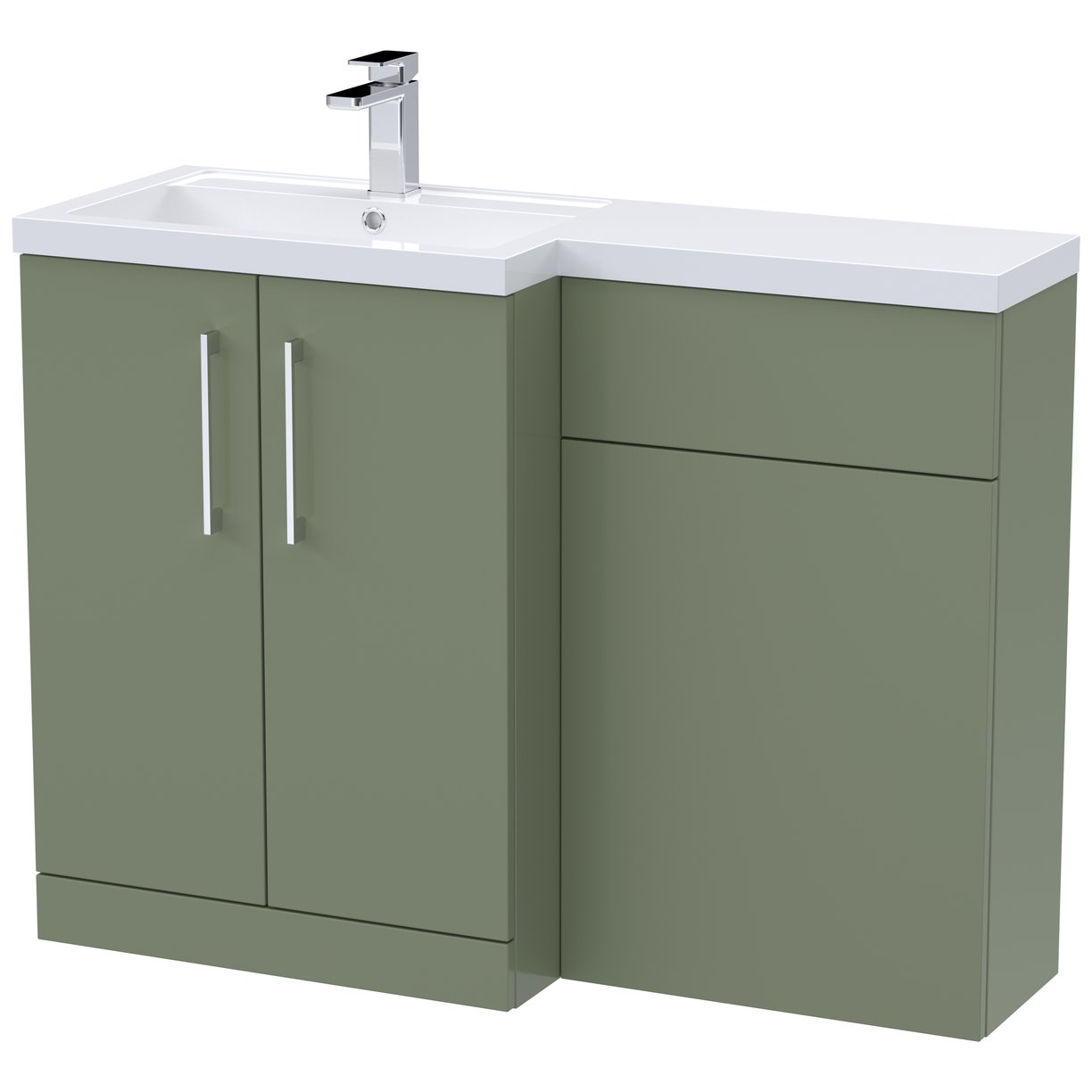 Arno 1100mm L-Shaped Combination Vanity Unit Left Hand