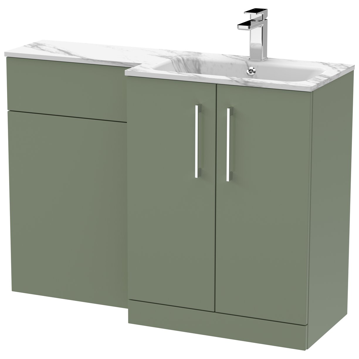 Arno 1100mm L-Shaped Combination Vanity Unit Right Hand
