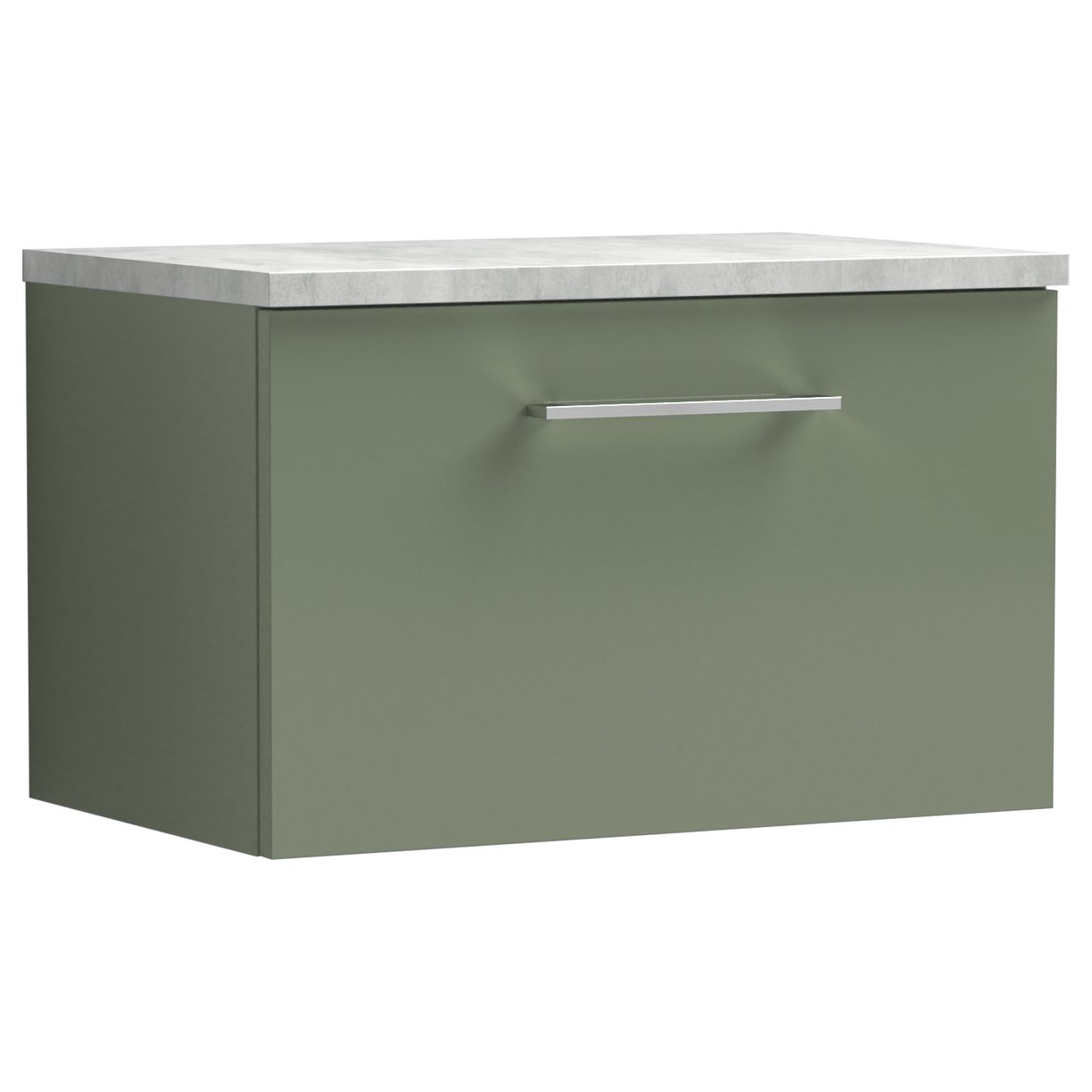 Arno 600mm Wall Hung 1-Drawer Vanity Unit & Laminate Worktop