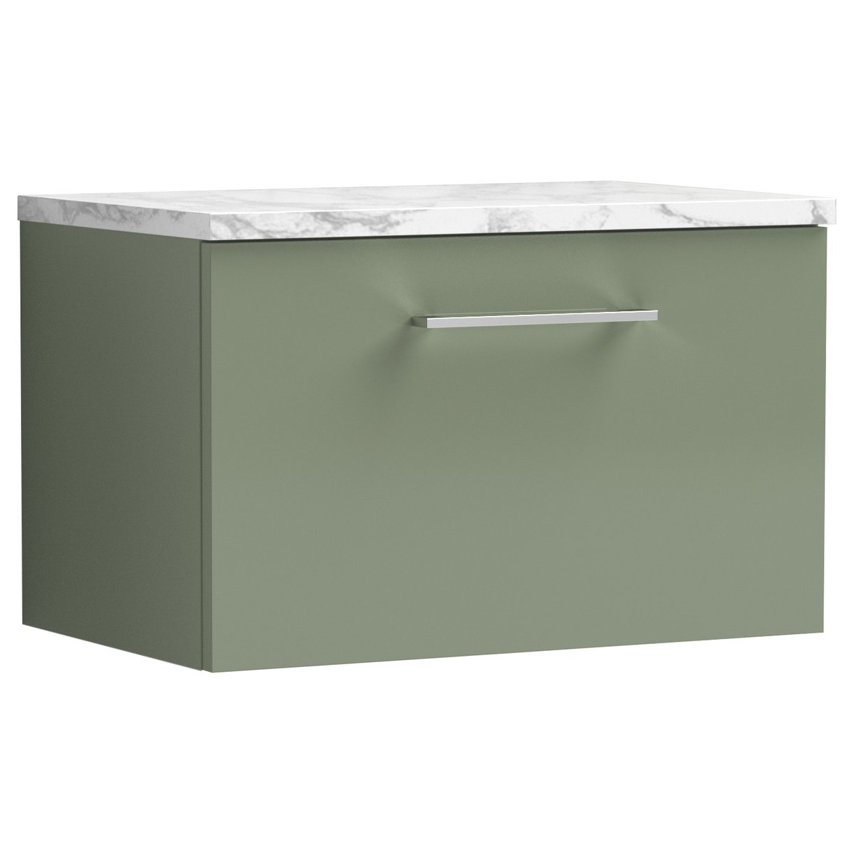 Arno 600mm Wall Hung 1-Drawer Vanity Unit & Laminate Worktop