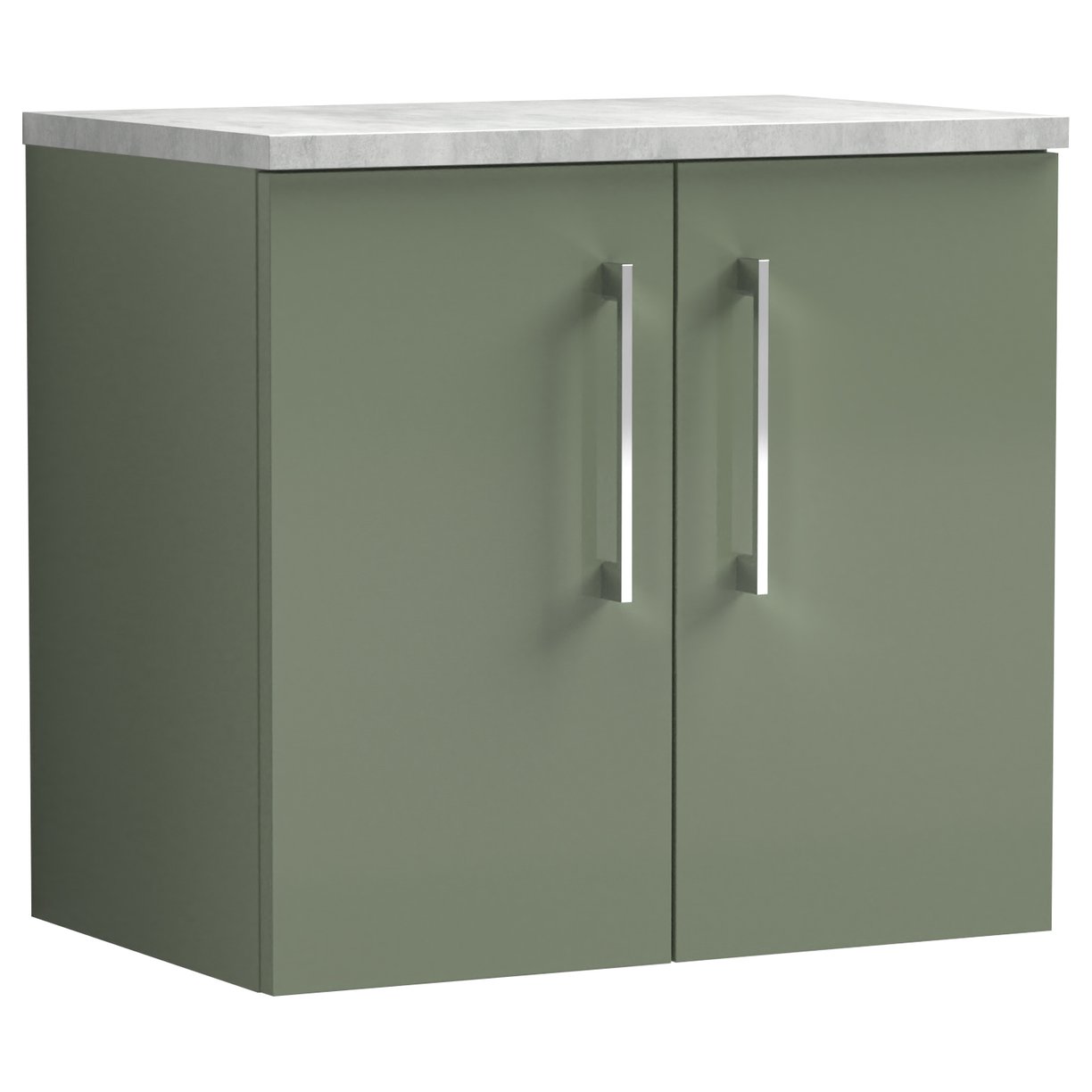 Arno 600mm Wall Hung 2-Door Vanity Unit & Laminate Worktop