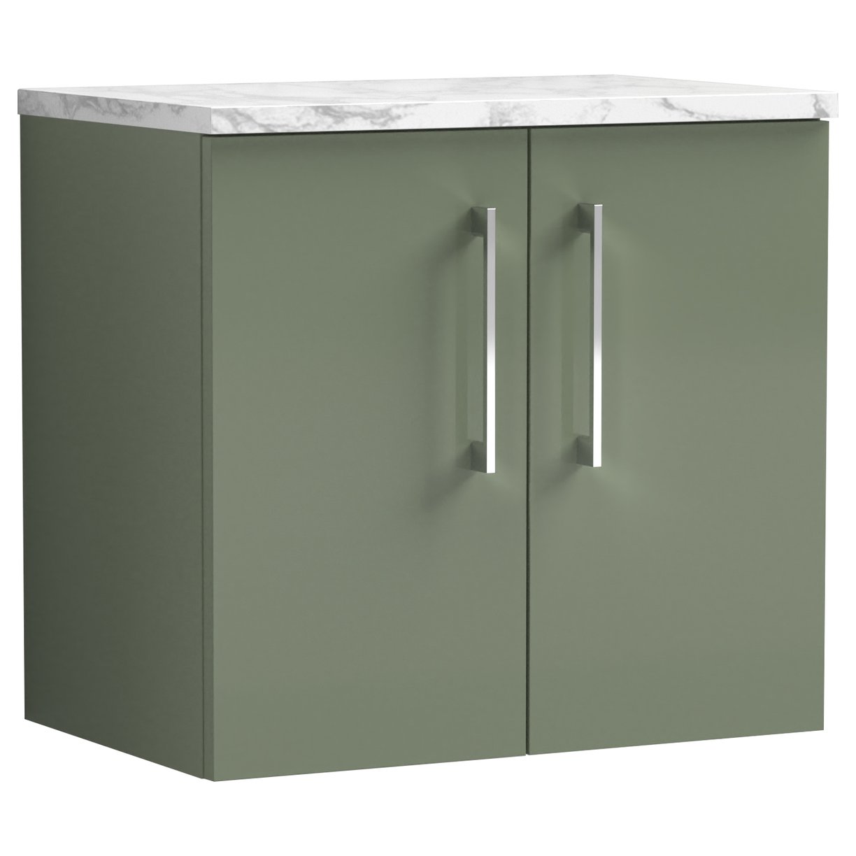 Arno 600mm Wall Hung 2-Door Vanity Unit & Laminate Worktop