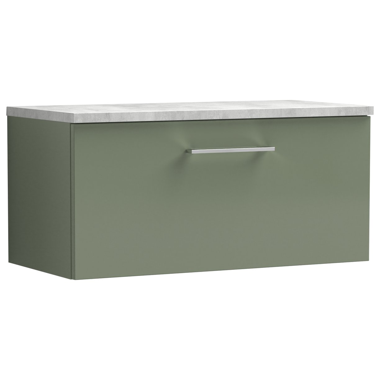 Arno 800mm Wall Hung 1-Drawer Vanity Unit & Laminate Worktop