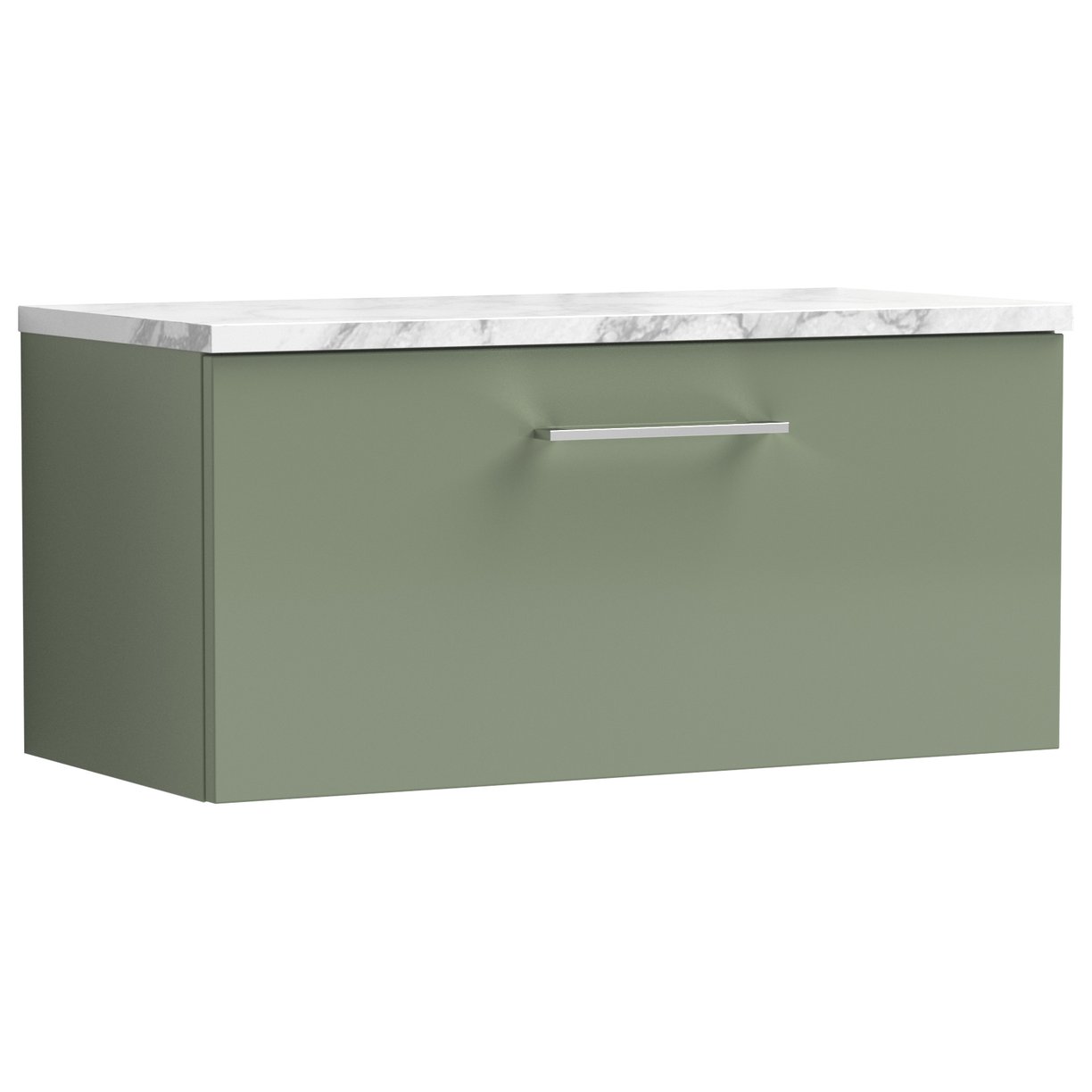 Arno 800mm Wall Hung 1-Drawer Vanity Unit & Laminate Worktop