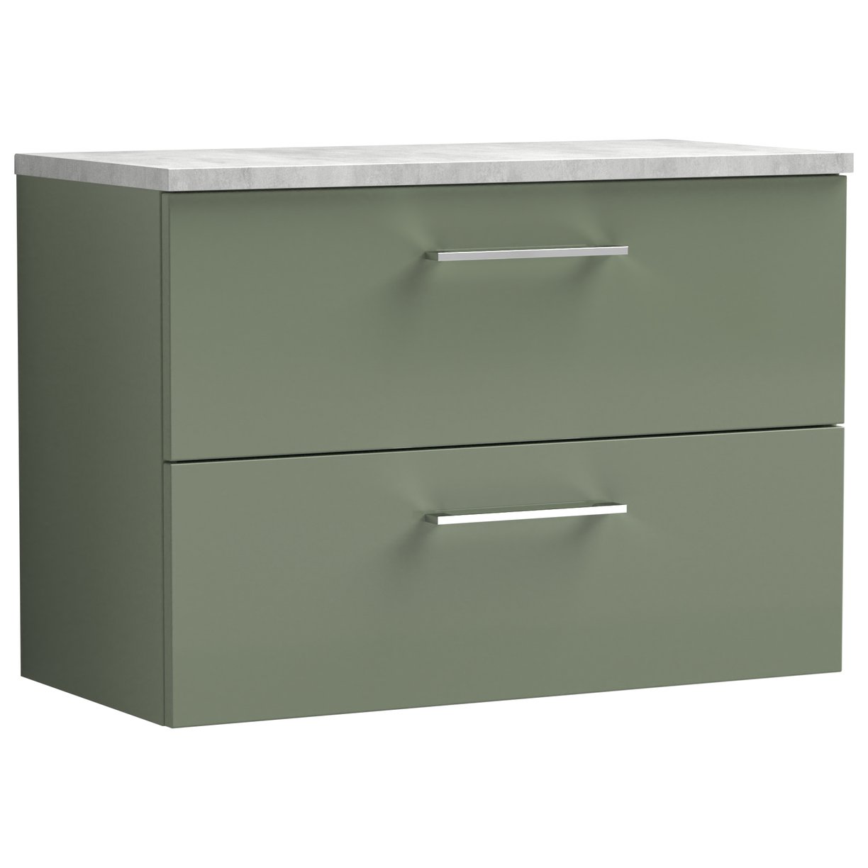 Arno 800mm Wall Hung 2-Drawer Vanity Unit & Laminate Worktop