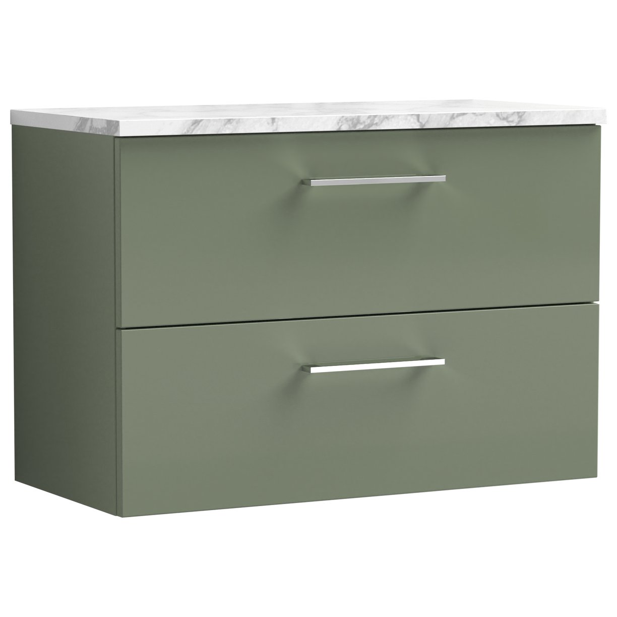 Arno 800mm Wall Hung 2-Drawer Vanity Unit & Laminate Worktop