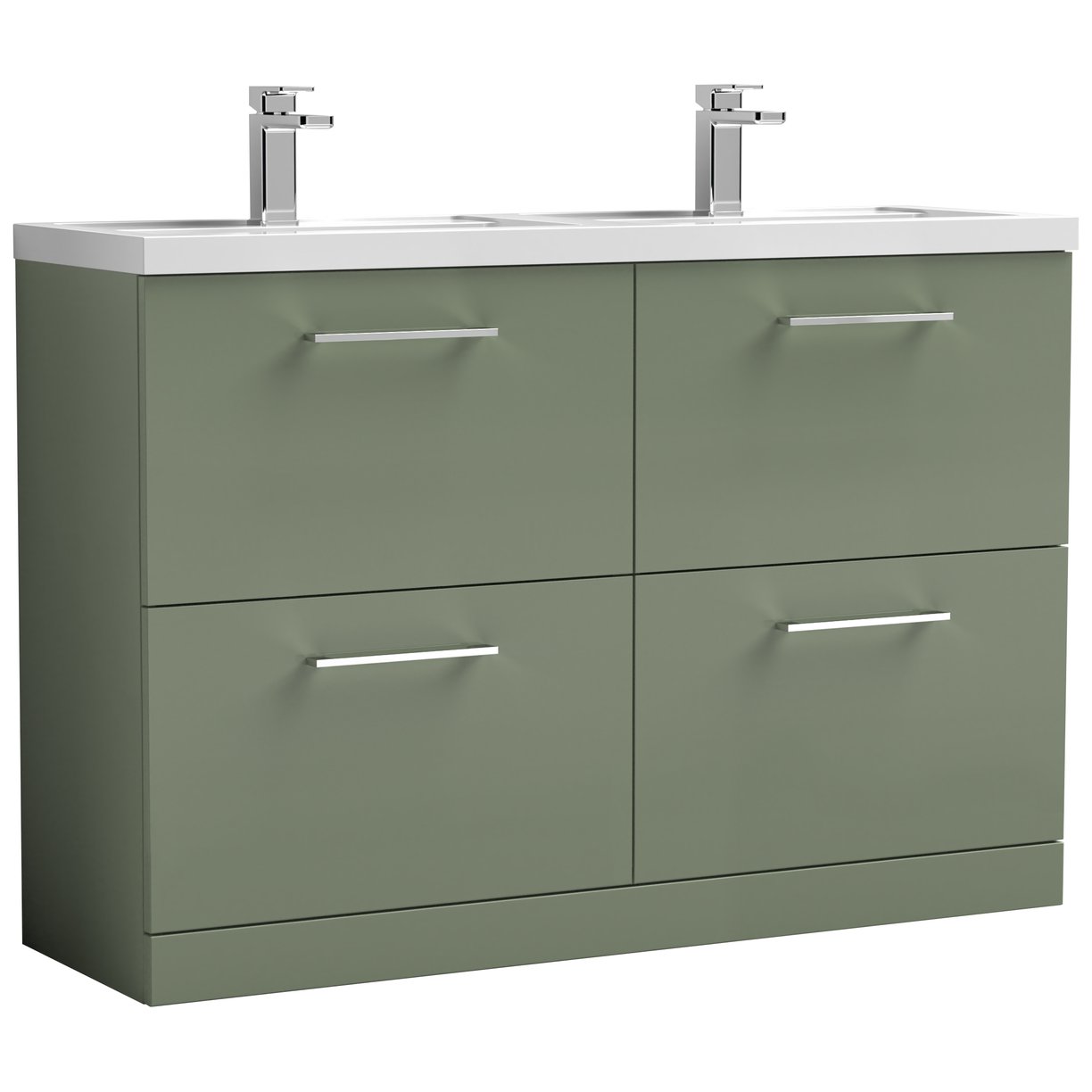 Arno 1200mm Floor Standing 4 Drawer Vanity Unit & Double Basin