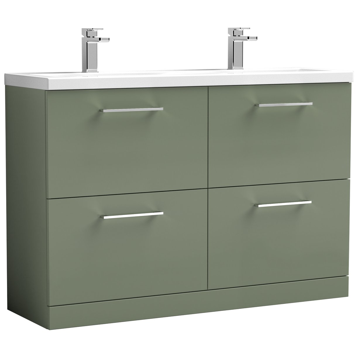 Arno 1200mm Floor Standing 4 Drawer Vanity Unit & Double Basin