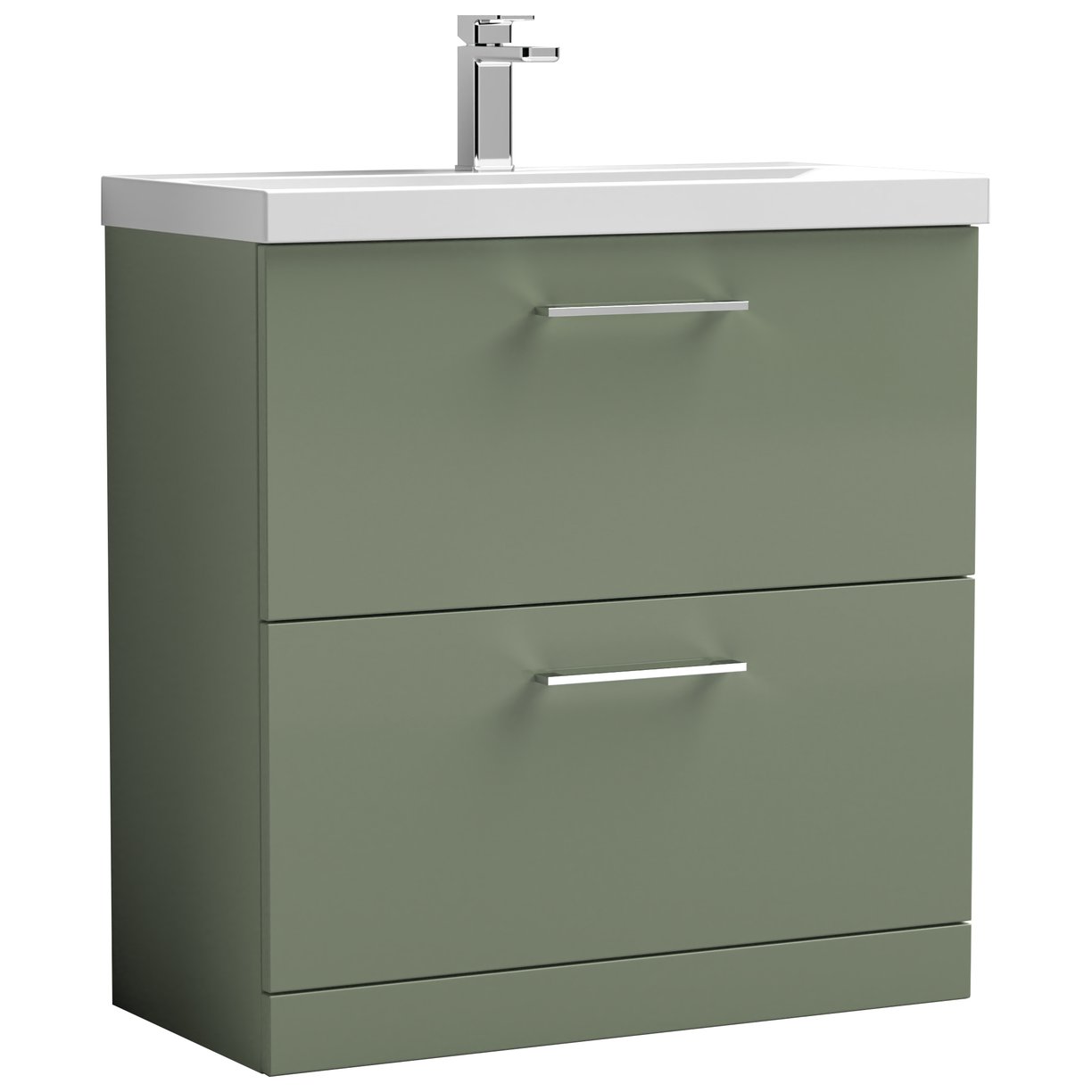 Arno 800mm Floor Standing 2-Drawer Vanity Unit & Mid-Edge Ceramic Basin