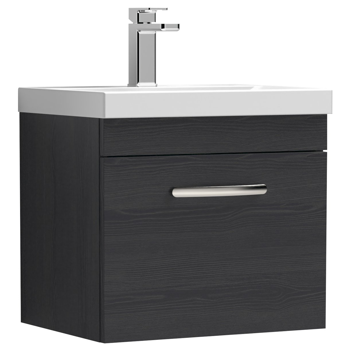 Athena 500mm Wall Hung 1-Drawer Vanity Unit & Thin-Edge Ceramic Basin