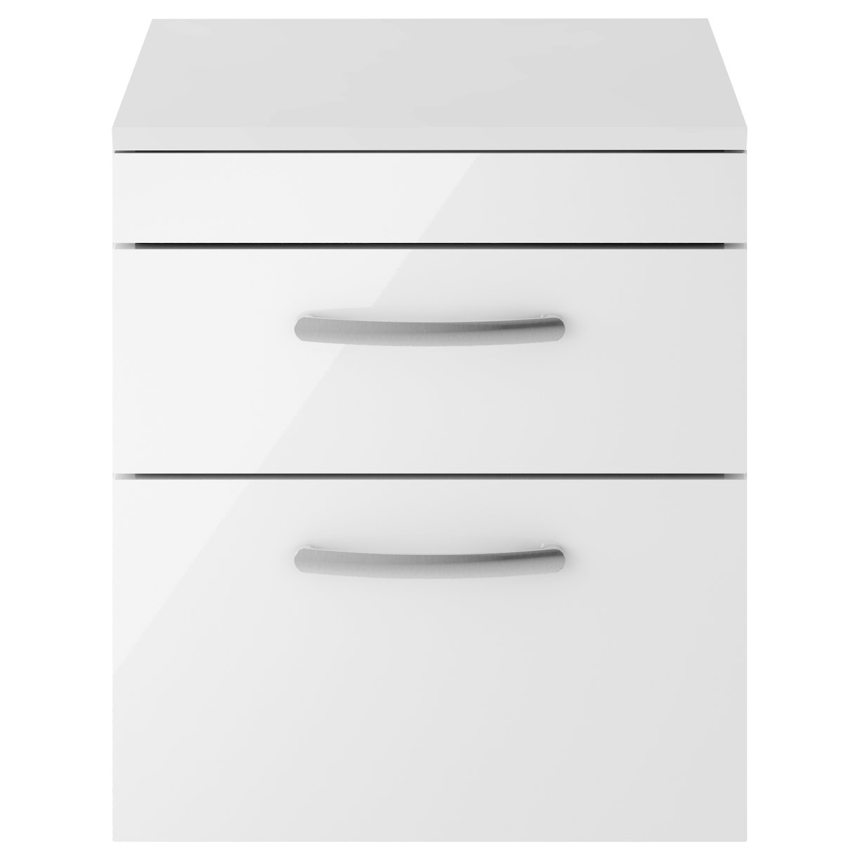Athena 500mm Wall Hung 2-Drawer Vanity Unit & Worktop