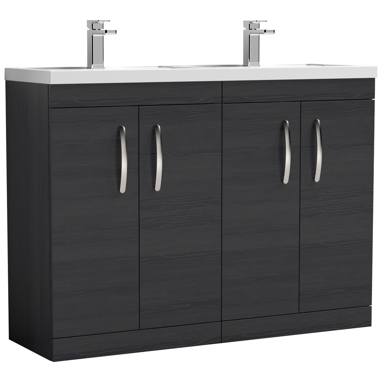 Athena 1200mm Floor Standing 4-Door Vanity Unit & Double Basin