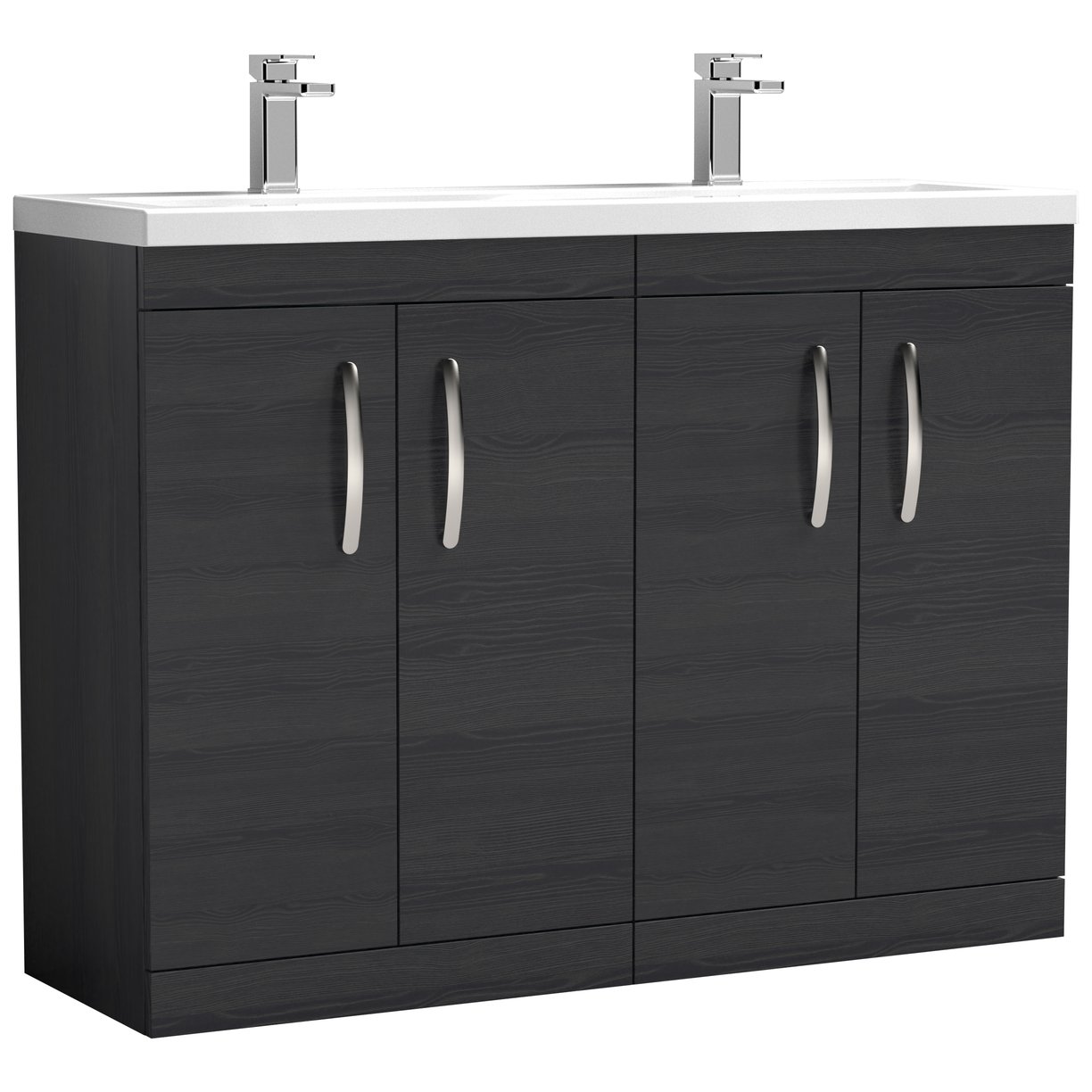 Athena 1200mm Floor Standing 4-Door Vanity Unit & Double Basin