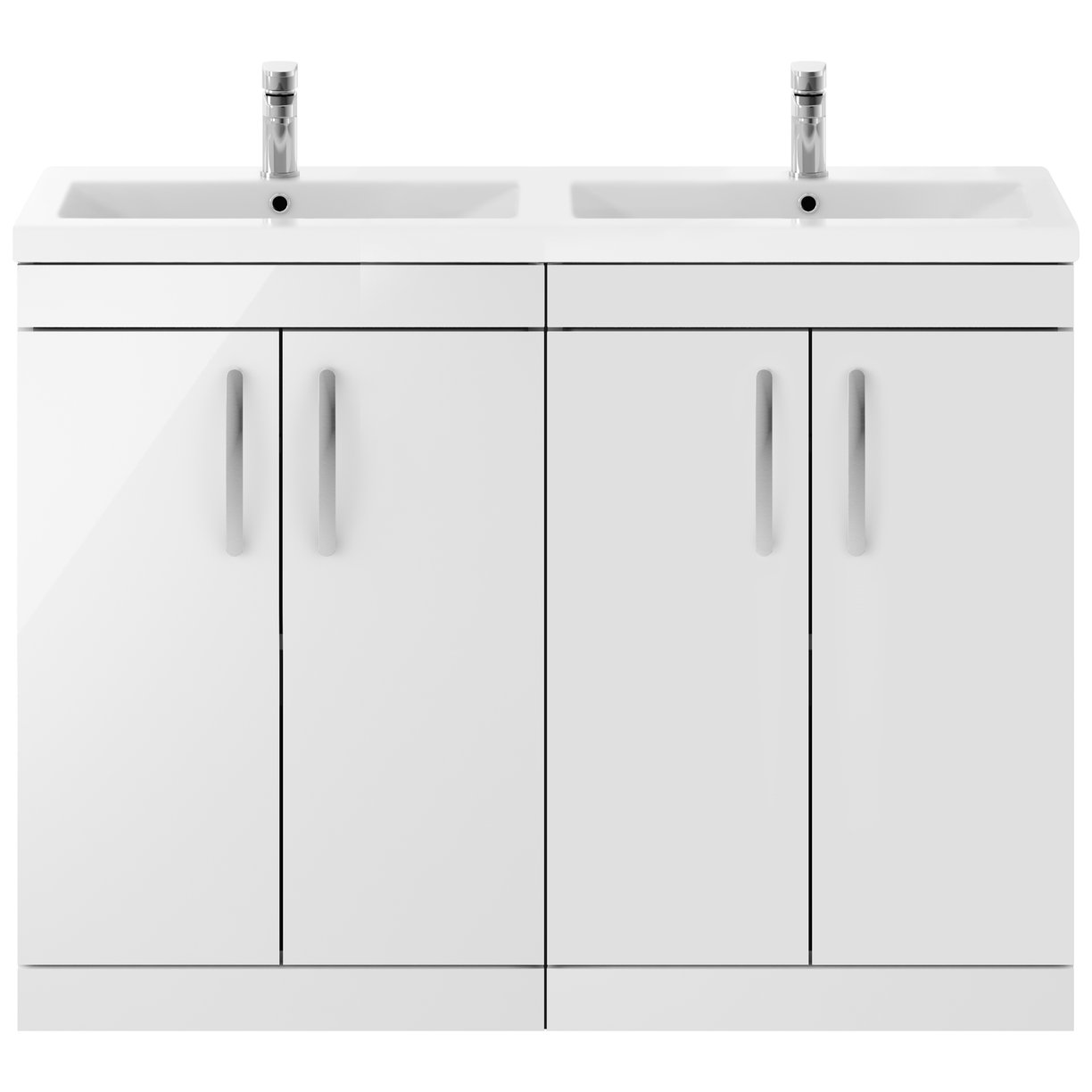 Athena 1200mm Floor Standing 4-Door Vanity Unit & Double Basin