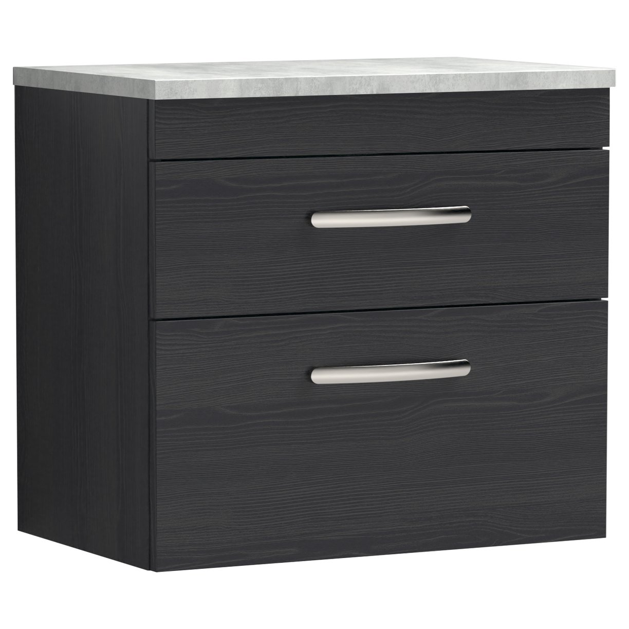 Athena 600mm Wall Hung 2-Drawer Vanity Unit & Worktop