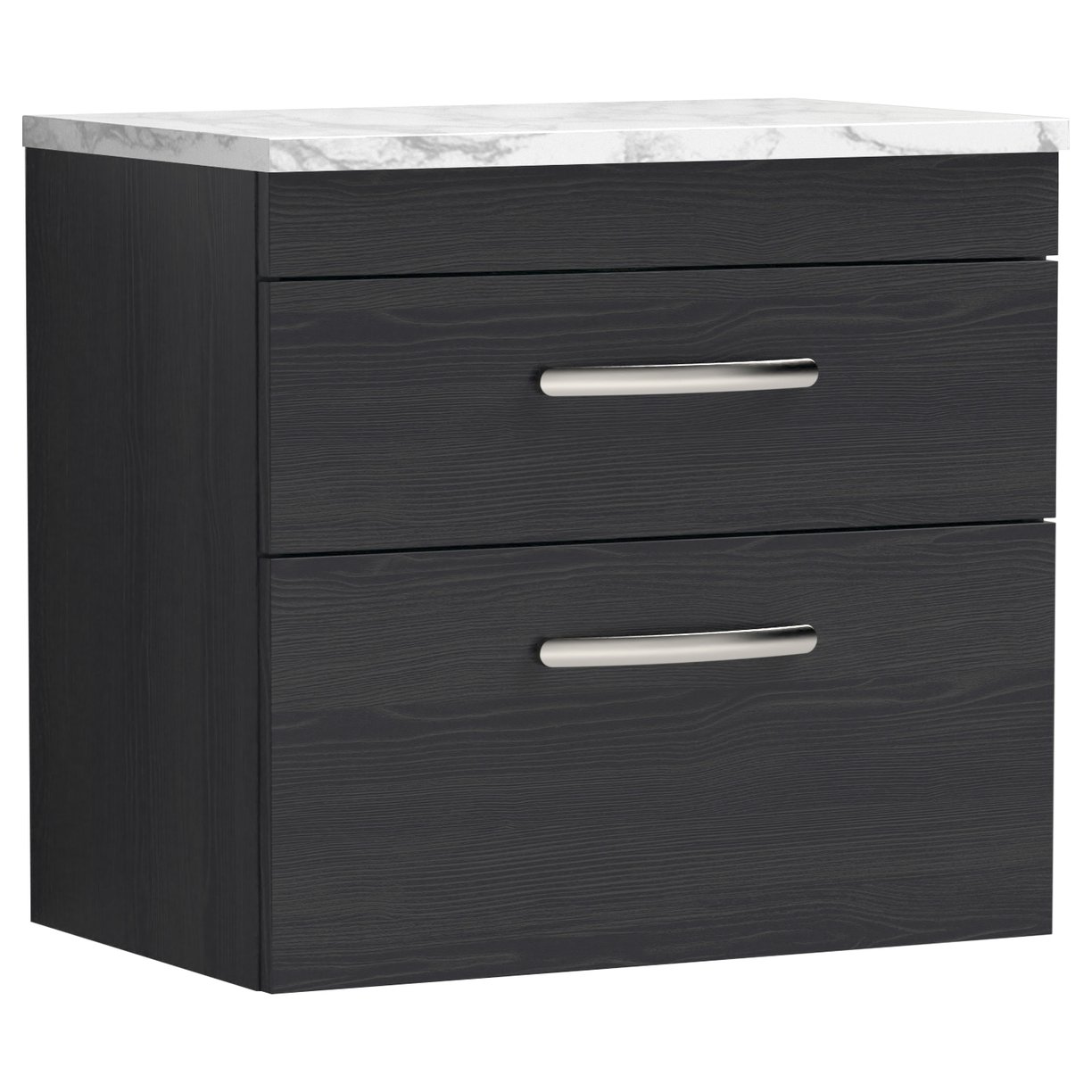 Athena 600mm Wall Hung 2-Drawer Vanity Unit & Laminate Worktop