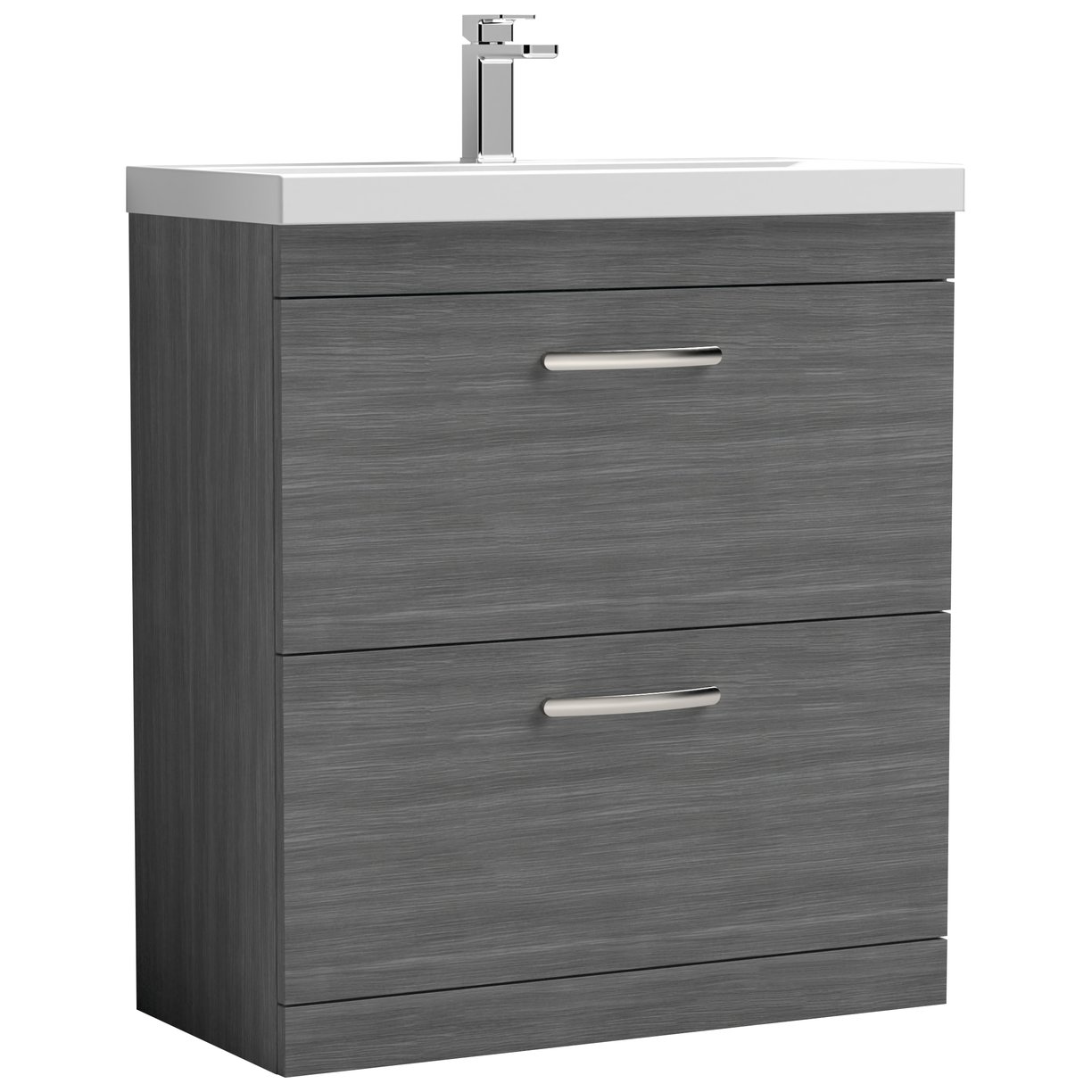 Athena 800mm Floor Standing 2-Drawer Vanity Unit & Thin-Edge Ceramic Basin