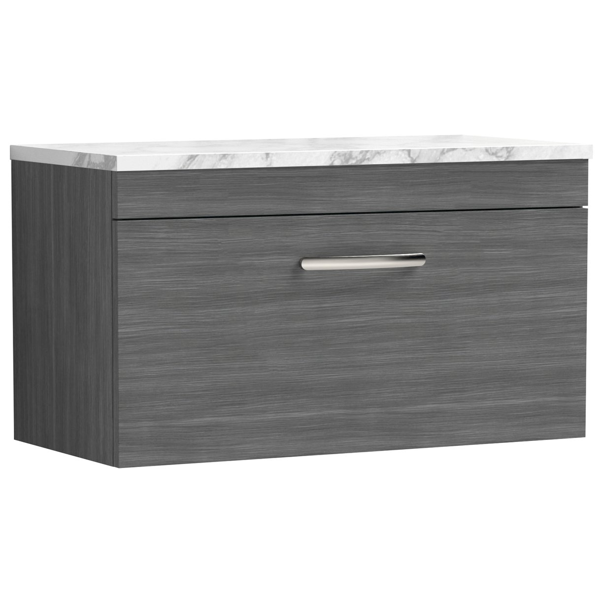 Athena 800mm Wall Hung 1-Drawer Vanity Unit & Laminate Worktop