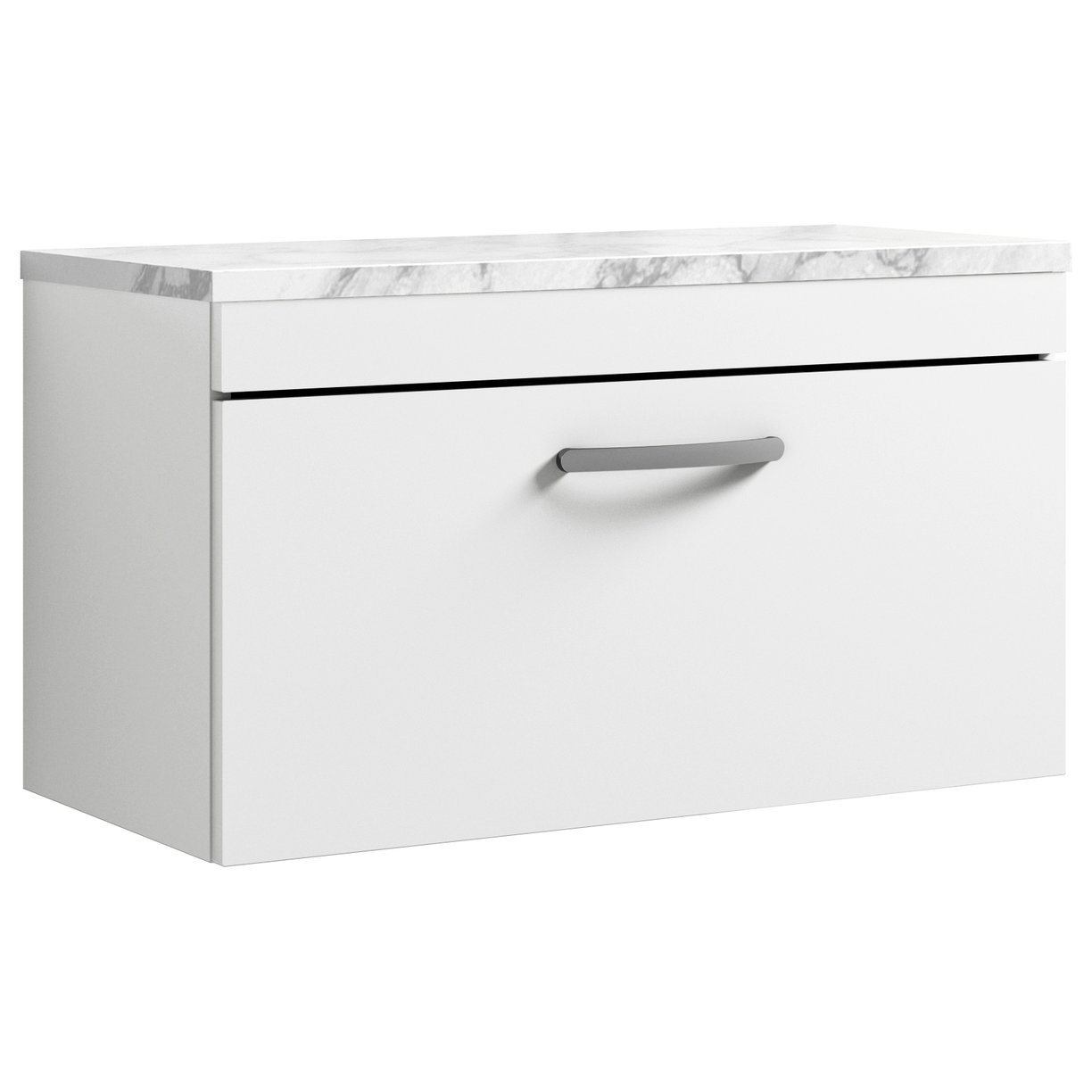 Athena 800mm Wall Hung 1-Drawer Vanity Unit & Laminate Worktop
