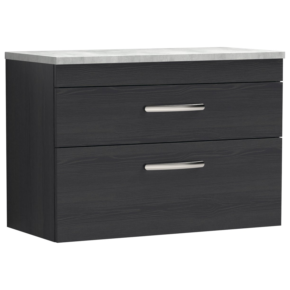 Athena 800mm Wall Hung 2-Drawer Vanity Vanity Unit & Worktop