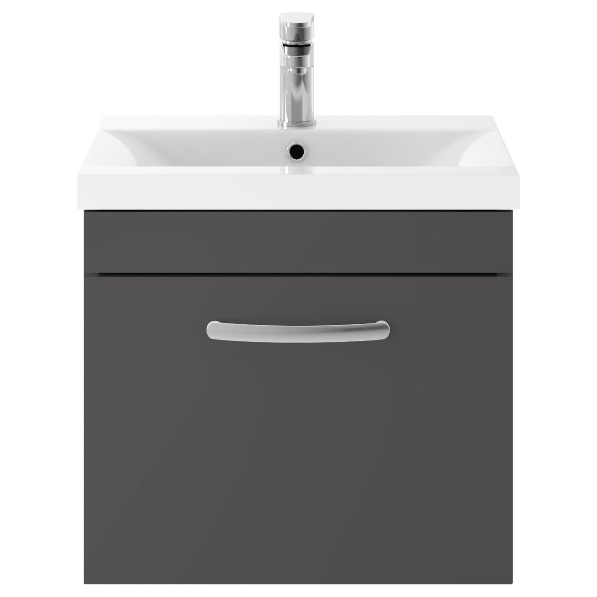 Athena 500mm Wall Hung 1-Drawer Vanity Unit & Mid-Edge Ceramic Basin