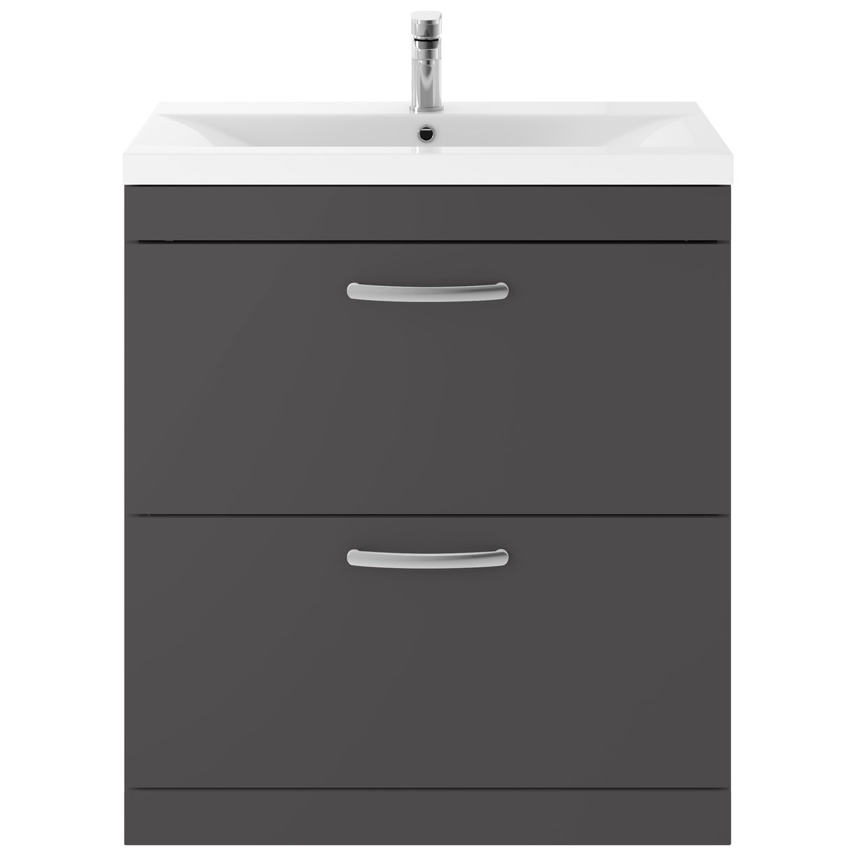 Athena 800mm Floor Standing 2-Drawer Vanity Unit & Mid-Edge Ceramic Basin