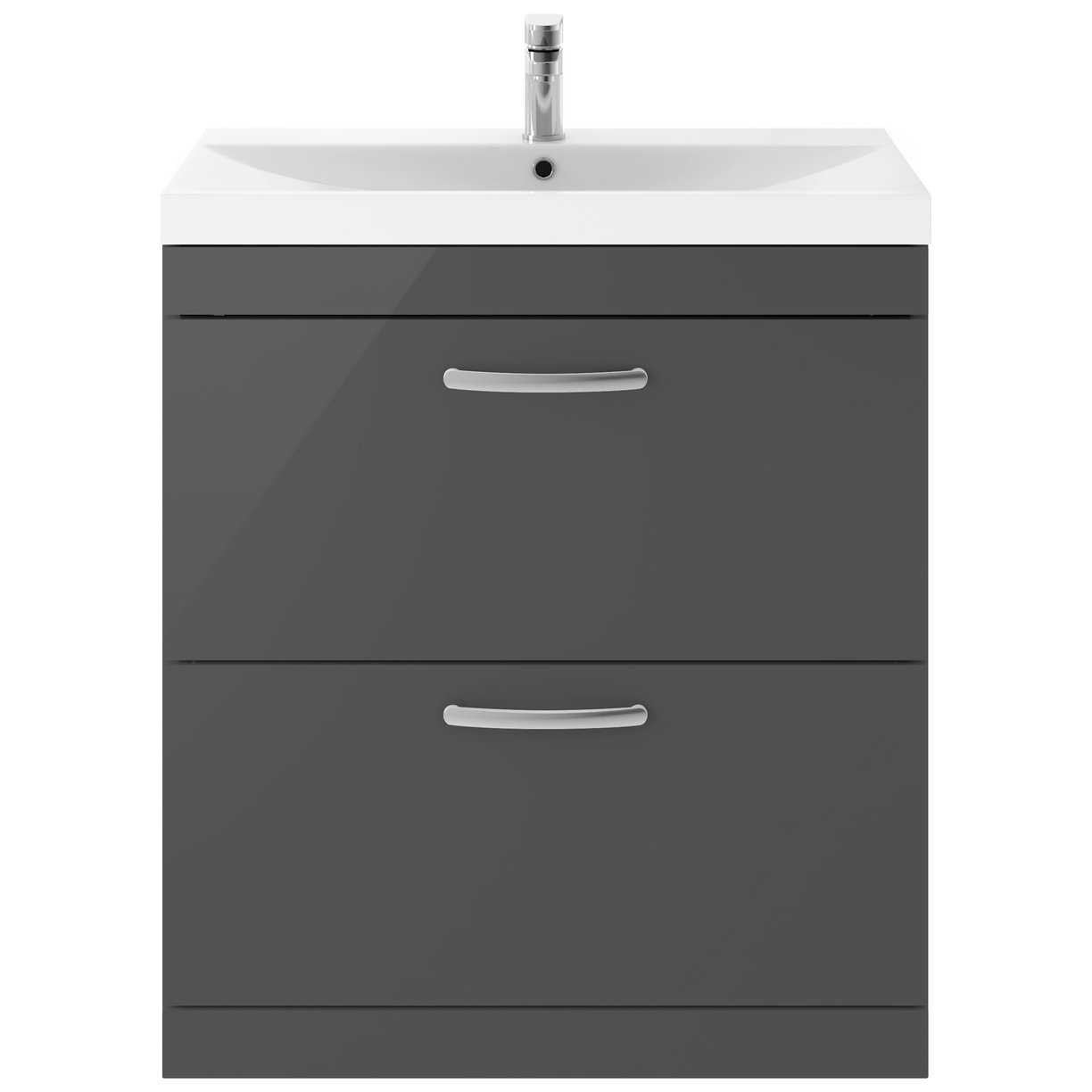 Athena 800mm Floor Standing 2-Drawer Vanity Unit & Thin-Edge Ceramic Basin