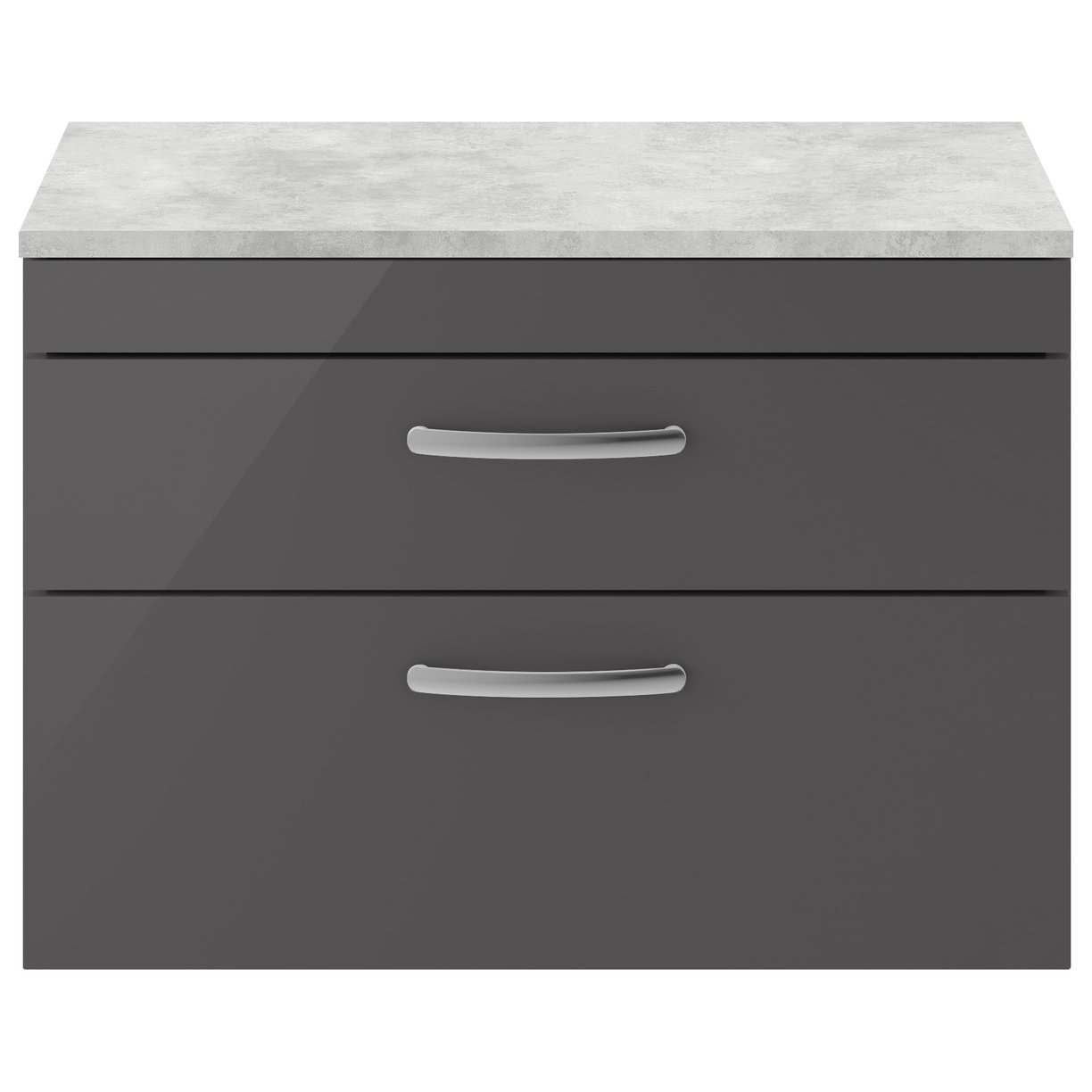Athena 800mm Wall Hung 2-Drawer Vanity Vanity Unit & Worktop