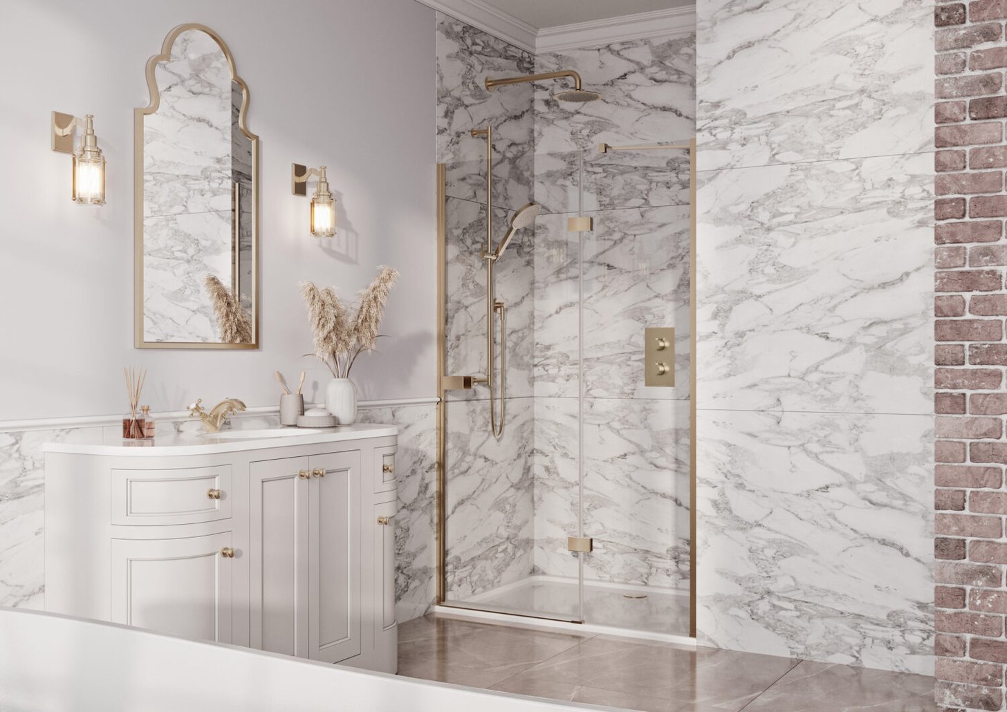 Athena Hinged Door & Side Panel 1200mm