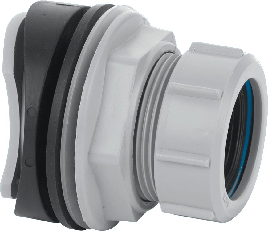 S&RW x 1¼" Grey Boss Connector