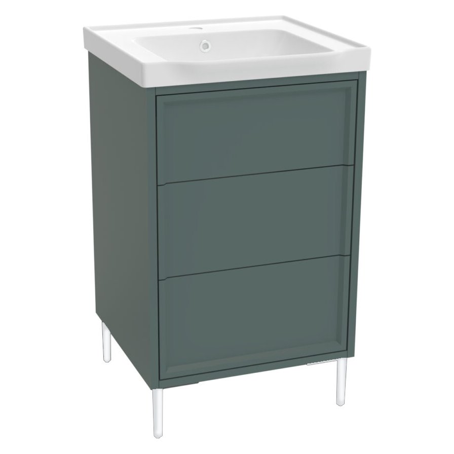 Bota 500 Floor Standing Vanity Unit (inc. Chrome Leg Set) & Basin