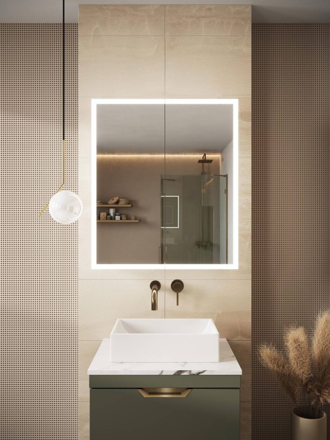 Prospr Bluetooth LED Mirror Cabinet 600 x 700mm