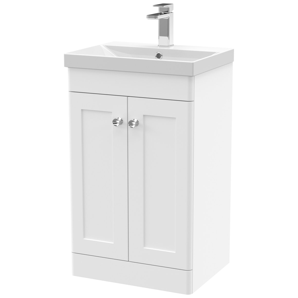 Classique 500mm Floor Standing 2-Door Vanity Unit & Mid-Edged Basin