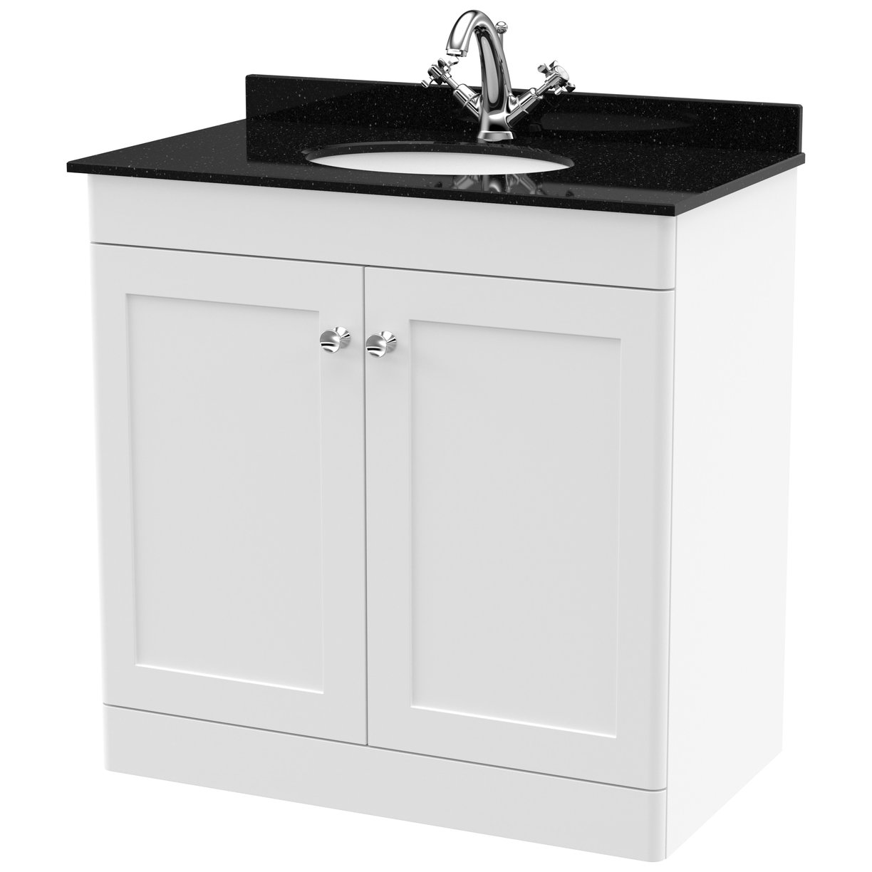 Classique 800mm Floor Standing 2-Door Vanity Unit & Marble Top