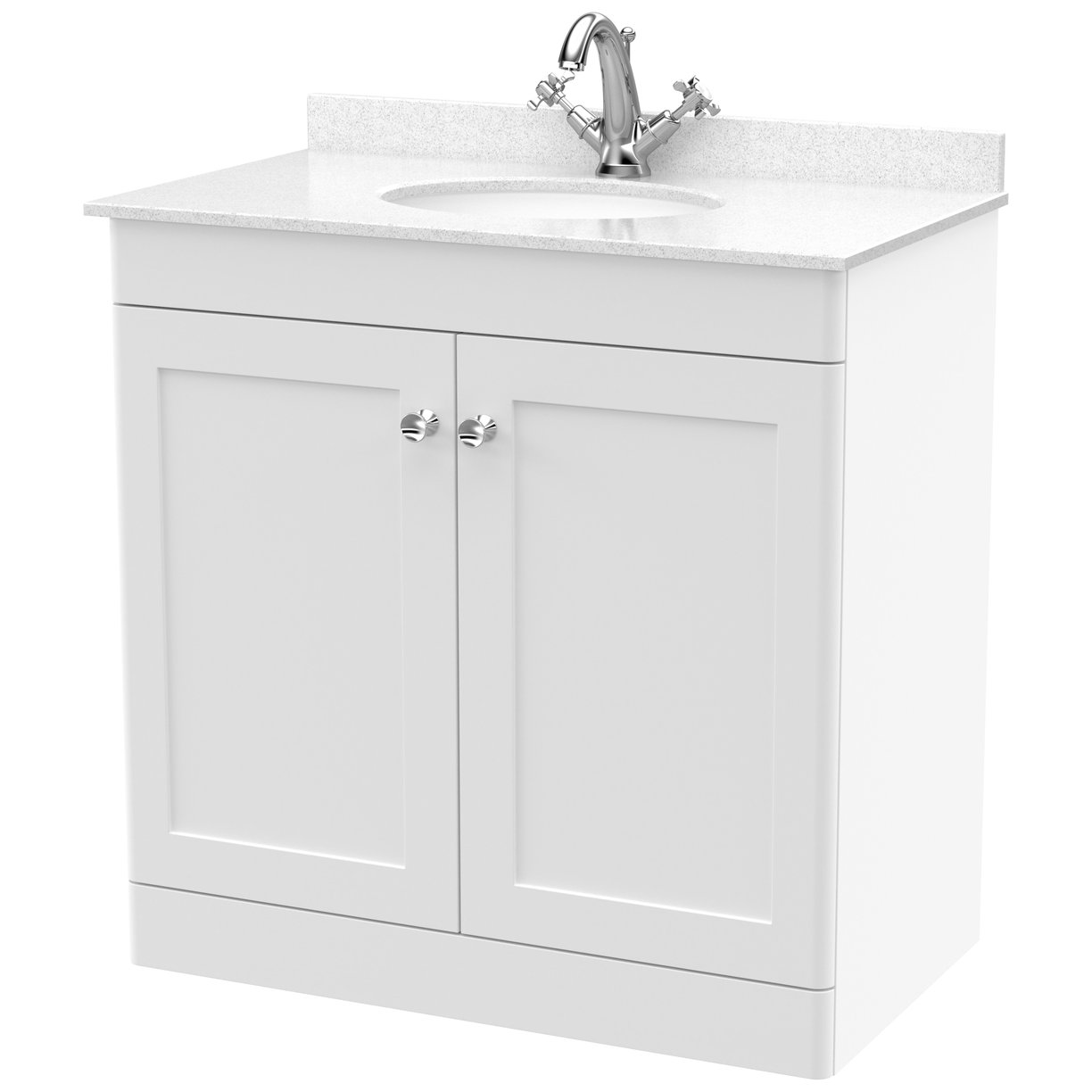 Classique 800mm Floor Standing 2-Door Vanity Unit & Marble Top