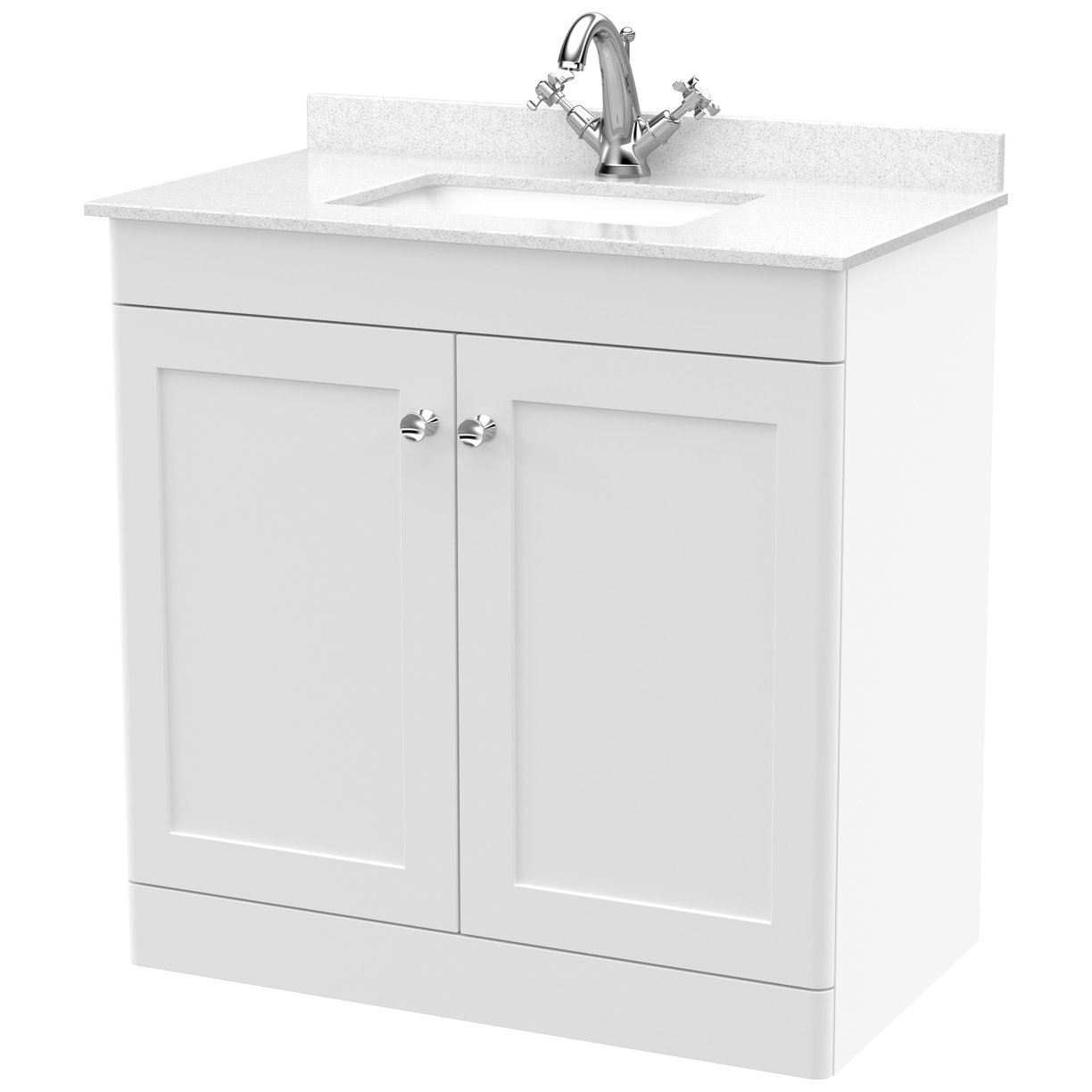 Classique 800mm Floor Standing 2-Door Vanity Unit & Marble Top