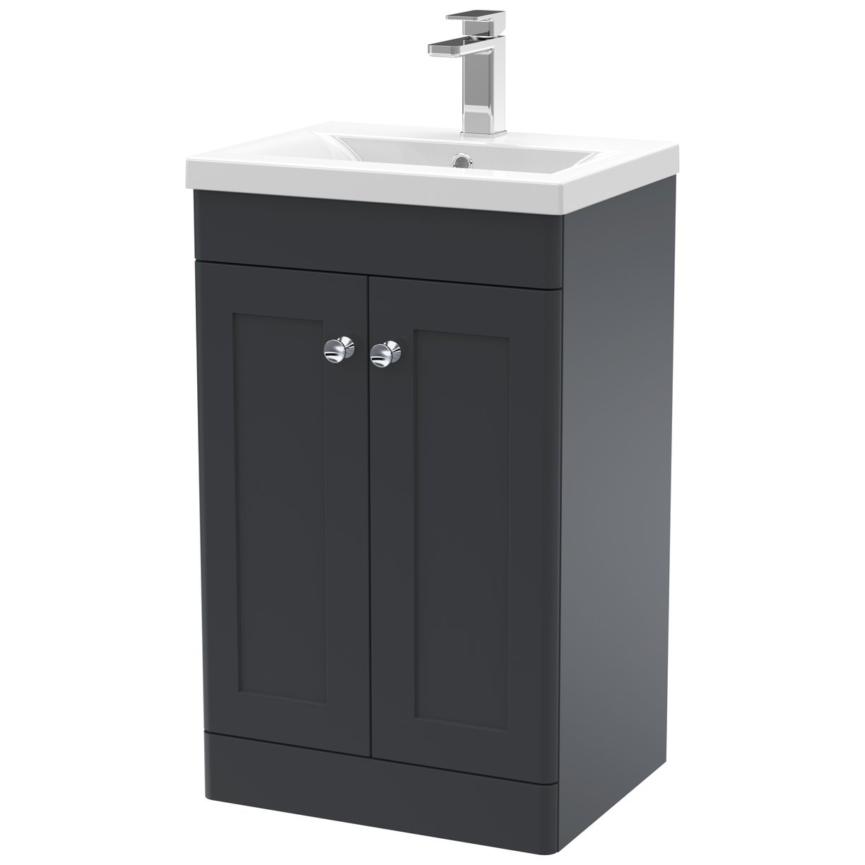 Classique 500mm Floor Standing 2-Door Vanity Unit & Mid-Edged Basin