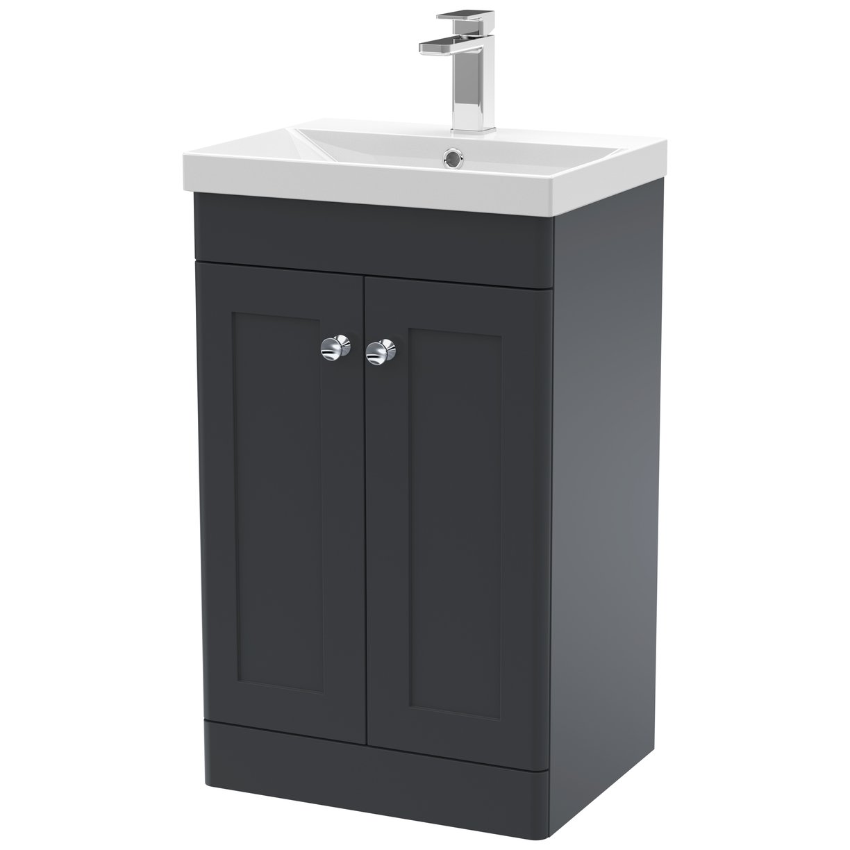 Classique 500mm Floor Standing 2-Door Vanity Unit & Mid-Edged Basin