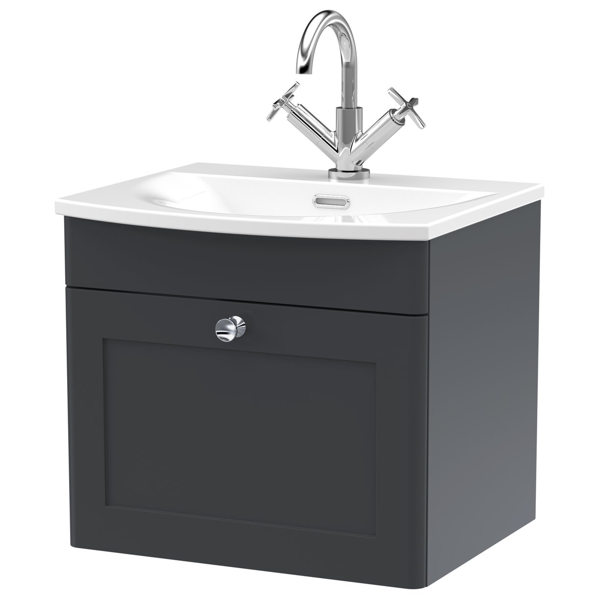 Classique 500mm Wall Hung Vanity Unit With Curved Basin