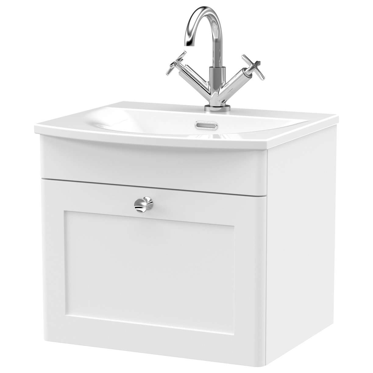 Classique 500mm Wall Hung Vanity Unit With Curved Basin