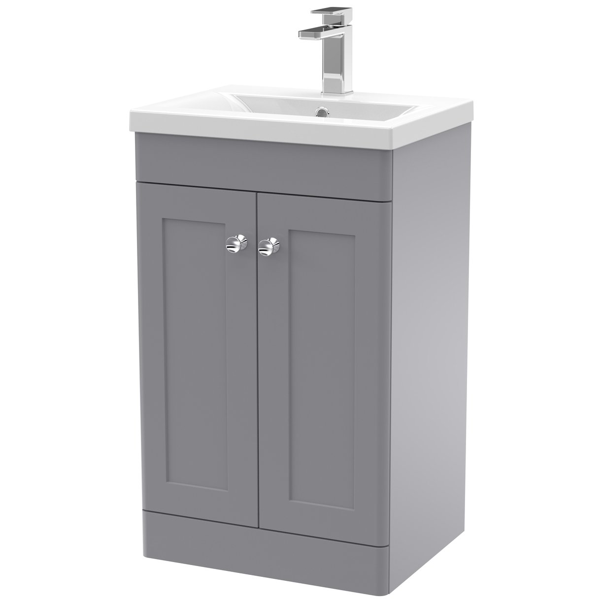 Classique 500mm Floor Standing 2-Door Vanity Unit & Mid-Edged Basin