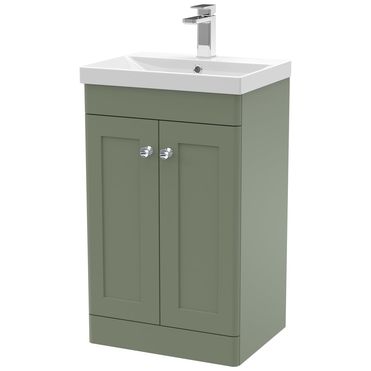 Classique 500mm Floor Standing 2-Door Vanity Unit & Mid-Edged Basin