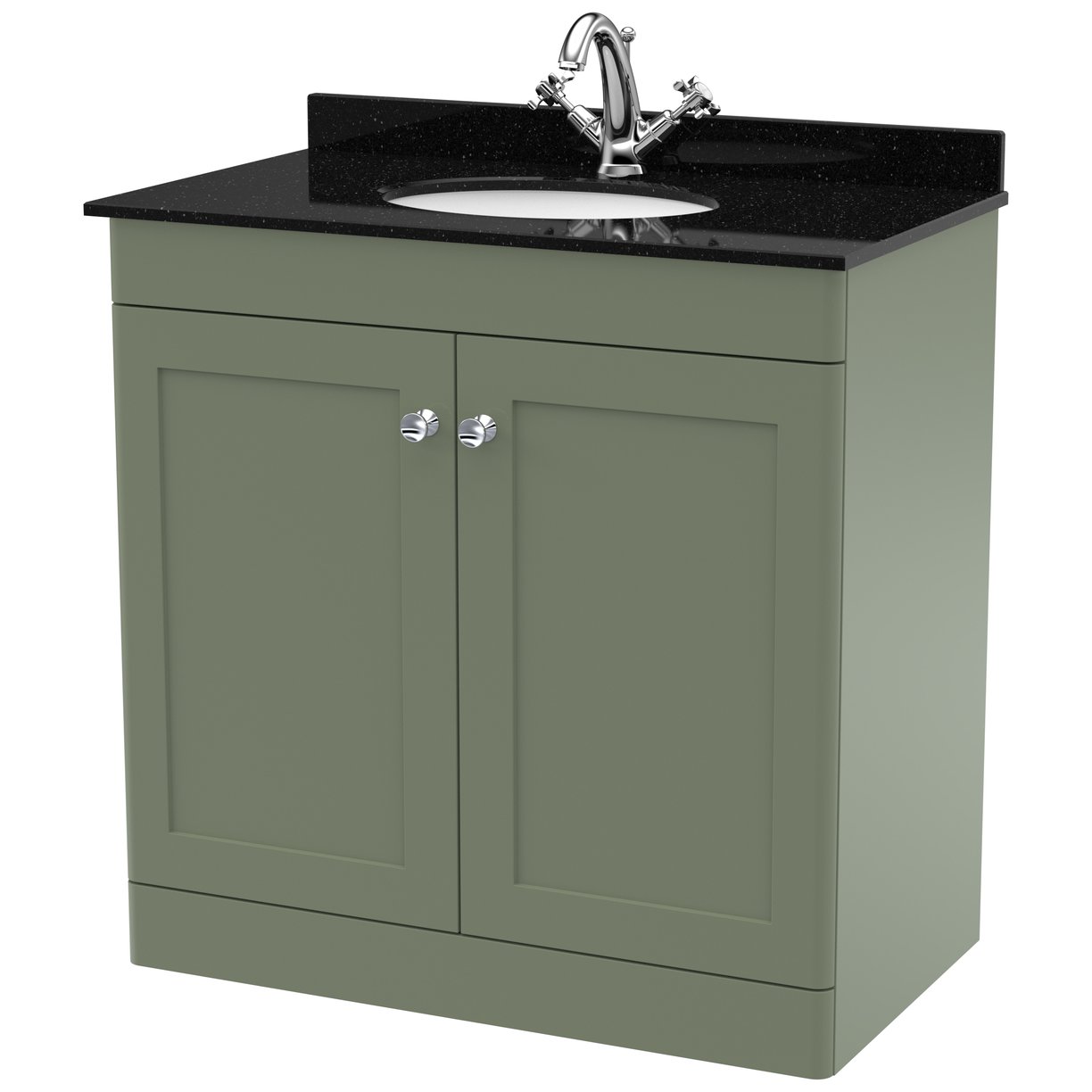Classique 800mm Floor Standing 2-Door Vanity Unit & Marble Top