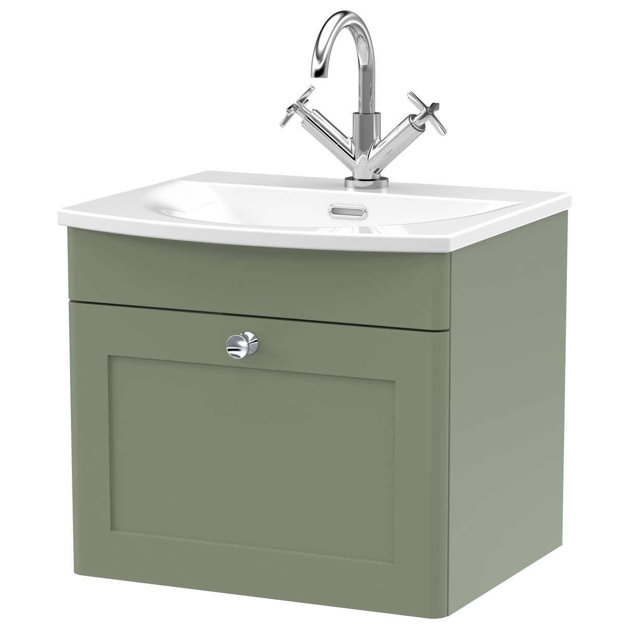 Classique 500mm Wall Hung Vanity Unit With Curved Basin
