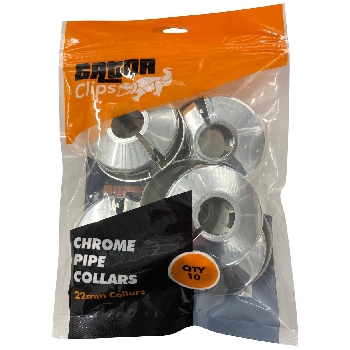 Chrome Pipe Collars 22mm (Pack of 10 - Sold In Singles)
