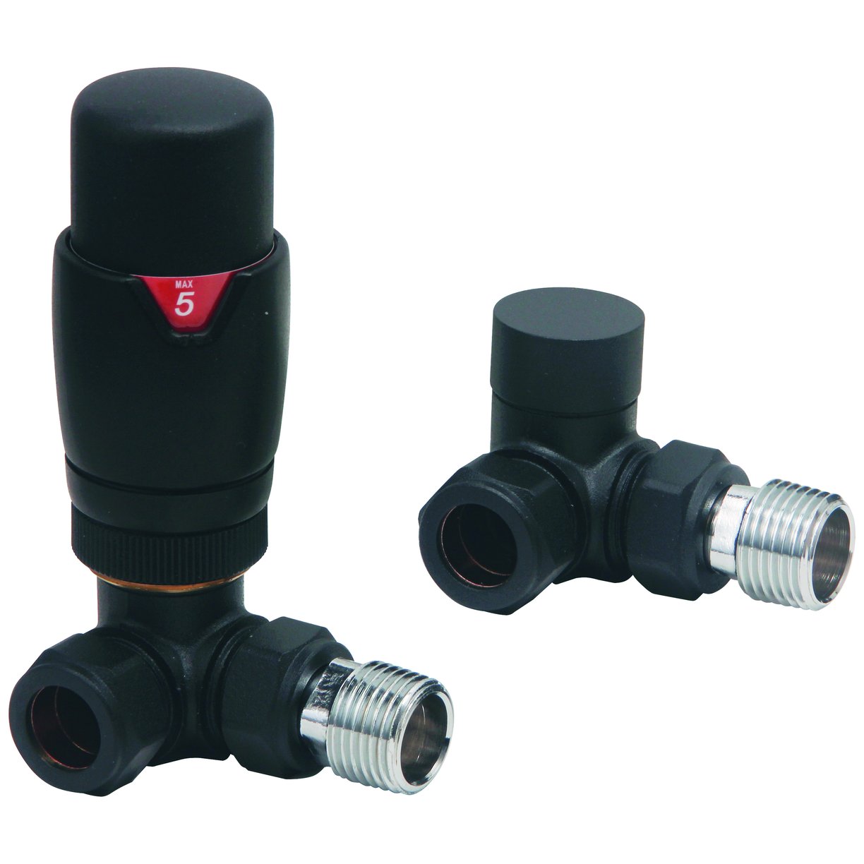Corner Designer TRV Radiator Valve (Pair)