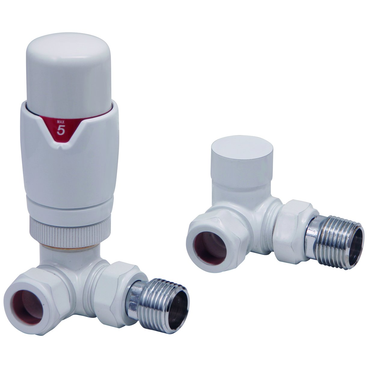 Corner Designer TRV Radiator Valve (Pair)